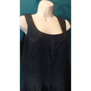 Saks Fifth Avenue Navy Blue Dress Women's  100% Silk Sleeveless Sz 10